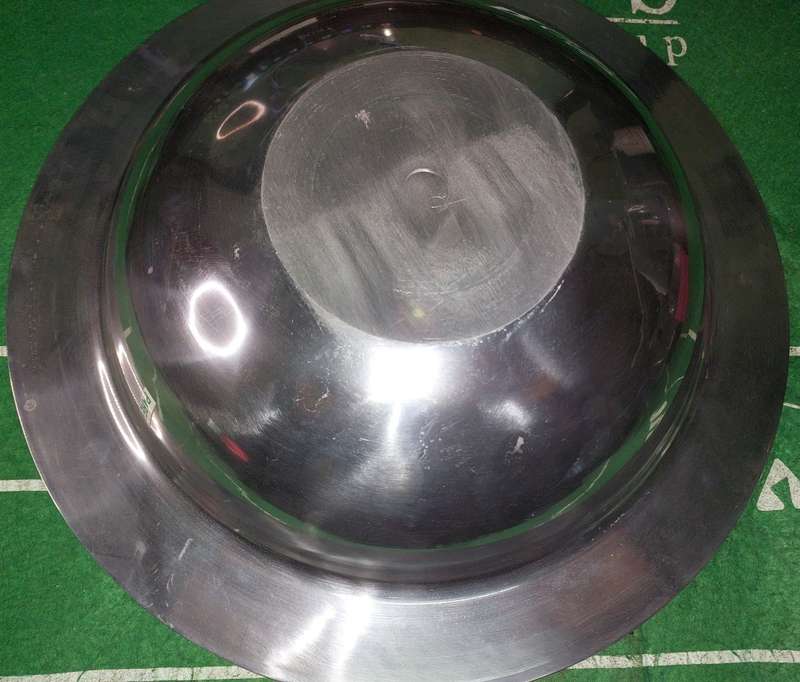 AN ALUMINIUM ALLOY ROUND FRUIT BOWL