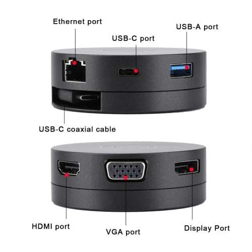 DELL DA300 Wired USB 3.2 Gen 2 (3.1 Gen 2) Type-C Black