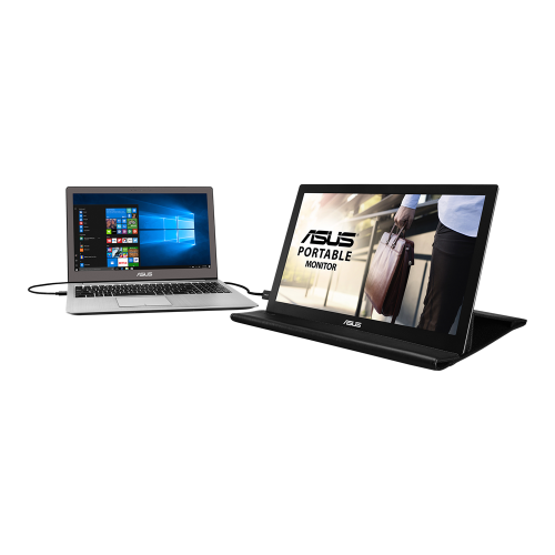 ASUS 15.6` Portable USB Monitor - HD, USB-powered, Ultra-slim with Smart Case