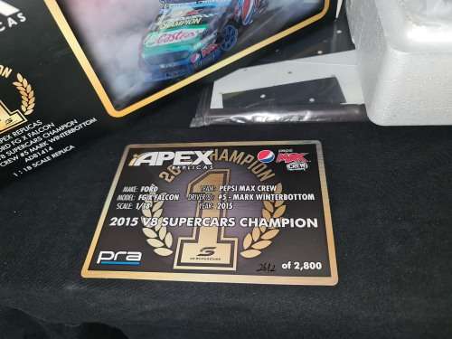 Apex Replicas 1:18 Scale Ford FG X Falcon Winterbottom (2015) Diecast Car - AD81414