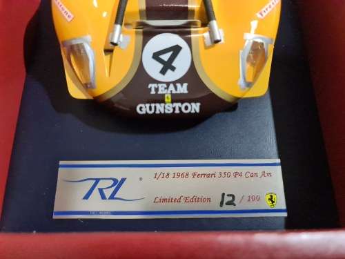 TRL Ferrari 350 P4 Can Am 1:18 #4 Love / Hawkins 3rd 9h Kyalami 1968 - Limited 100