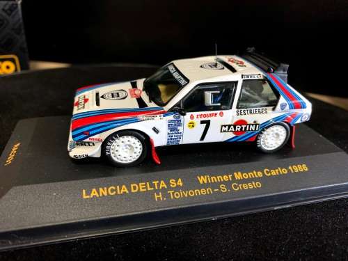 IXO-MODELS - LANCIA - DELTA S4 MARTINI N 7 WINNER RALLY MONTECARLO 1986 H.TOIVONEN - CRESTO