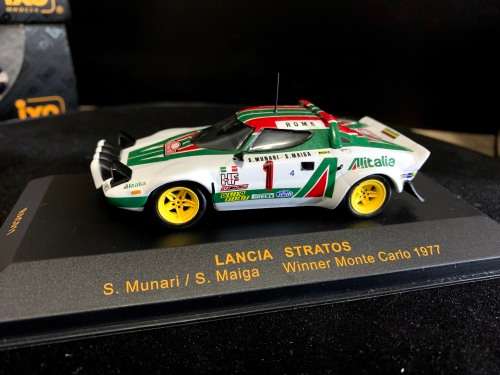 IXO-MODELS - LANCIA - STRATOS N 1 WINNER RALLY MONTECARLO 1977 S.MUNARI - S.MAIGA