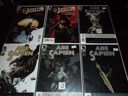 Abe Sapien and Lobster Johnson comic book lot of 8 books
