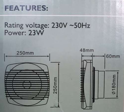 FAN EXTRACTOR 200MM WINDOW