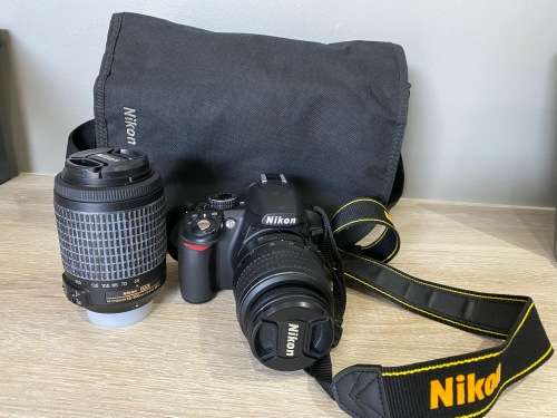 Nikon D3100 Digital SLR Camera Kit with 2 Lenses - Free Shipping