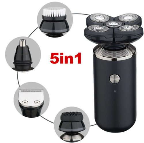 Kemei Men`s 5-in-1 Shaver Care Set Full Body Washable Electric Shaver