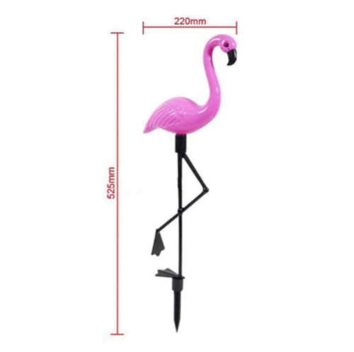 Waterproof 3 Piece Solar Garden LED Flamingo Standing Lights