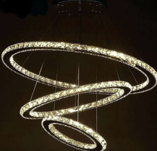 Crystal Chandelier Light Three Rings