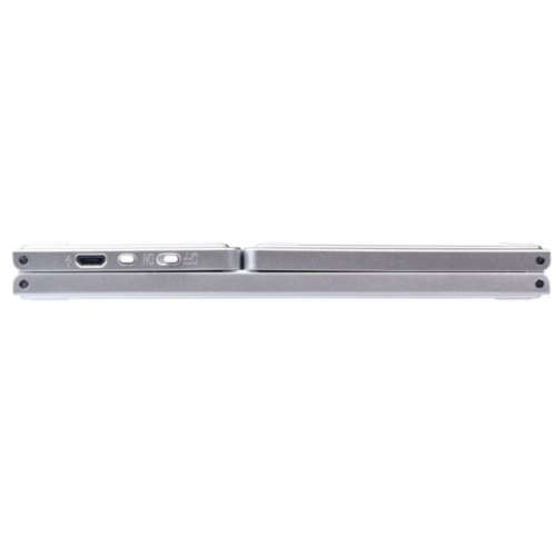 Foldable Bluetooth Keyboard with Touchpad White and Black