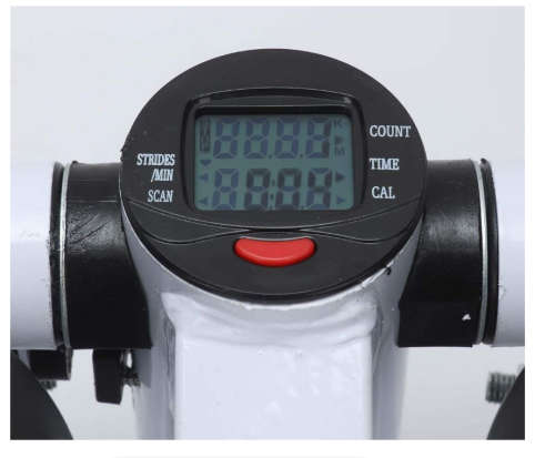 Fitness Exercise Stepper Bike with Resistance Bands-White & Black