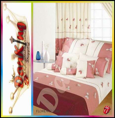 Exclusive Embroided Single or Three Quarter Bed Linen - Florence Pink Creation