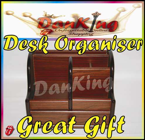 Modern Wood Crafted Desktop Organiser - Exceptional Quality!!!