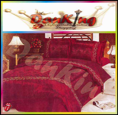 Quality Satin Bed Linen - Queen Size - Sexy Burgundy Duvet Set