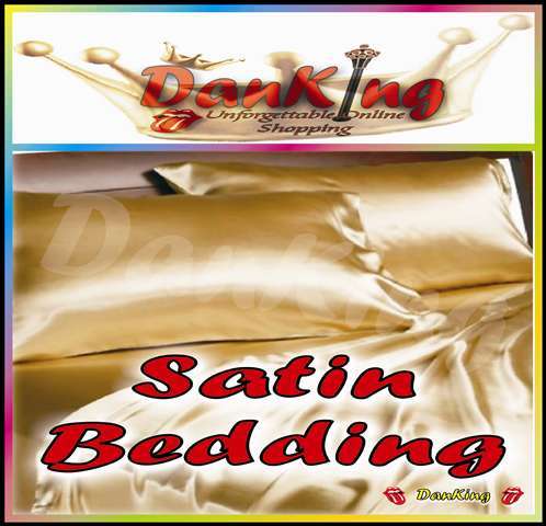 Charmeuse Gold Pure Silk Satin Feel - Queen Size Bed Linen - 4 Piece