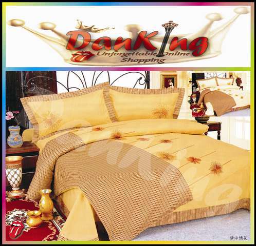6 Piece Cotton Blend Bed Linen - Queen Size - Biscuit Duvet Set