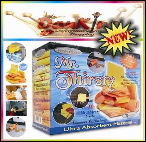 ** 10 Piece ** Mr Thirsty Ultra Absorbent Cloth - A Must for any home!!!