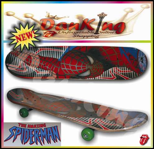 Spiderman Blue Design Skateboard ( 800 x 200 )