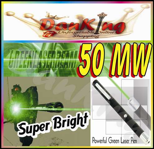 50 mW Green Laser Pen Pointer - Very Powerfull - Not a toy !!!