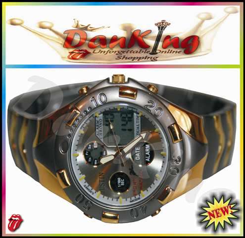 Justin Sport Range Chrono Alarm Watch - Dual Time - Gold Collection !!!