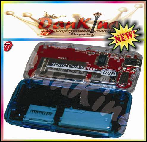 USB 2.0 Multi Card Reader - Digital Camera / Cell phone / SD ** Black **