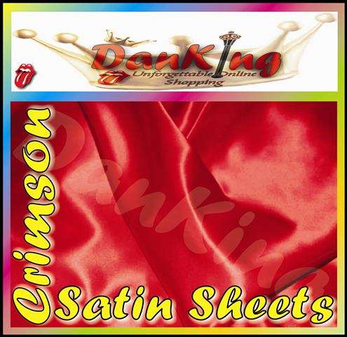 Charmeuse Crimson Pure Silk Satin Feel - King Size Bed Linen - 4 Piece