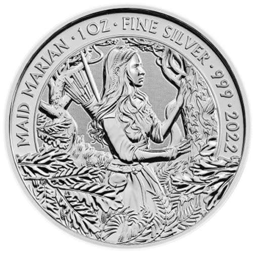 2021/2 1 Oz 3 no. Coin Set Legends & Myths - Little John, Maid Marian & Robin Hood