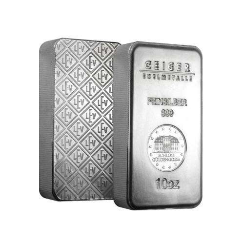 10 Oz Geiger Silver Bar