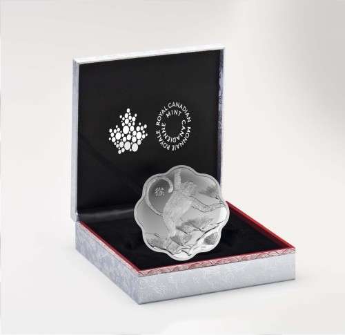 2016 $15 Lunar Lotus Year of the Monkey 1 Oz Silver
