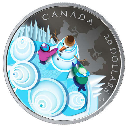 2019 $20 Fine Silver Coin Mystical Snow Day
