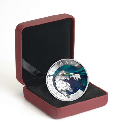 2016 $20 Silver Coin Geometry in Art The Polar Bear