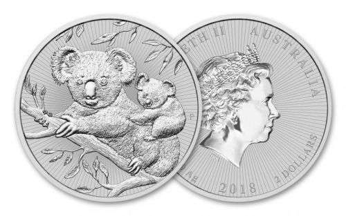 2018 2 Oz Australian Koala Silver Coin