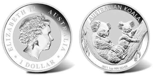 2011 1 Oz Australian Koala Silver Coin