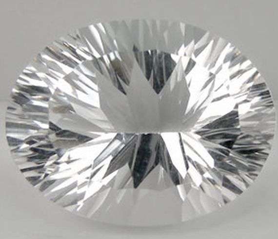 White Concave Quartz AA Grade 22.24 ct