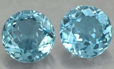 AA Grade  Topaz Sky Blue Top Round 2.98 ct 6mm