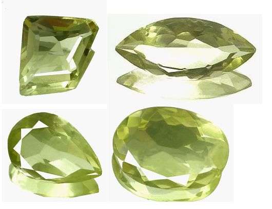 Lemon Quartz AA 7.68 ct Mixed Lot Four Pieces