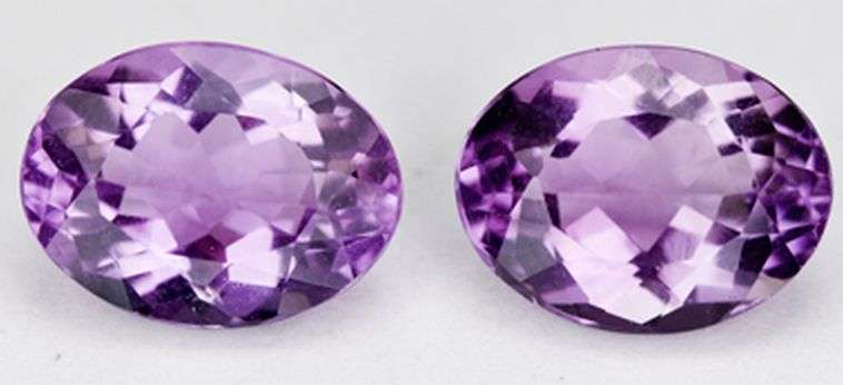 A Grade Amethyst Pair1.98 ct 7mmx5mm