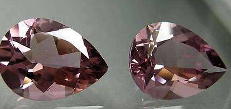 A Grade Amethyst Pair 3.22 ct 10mmx7mm Pear Shape