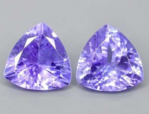 Tanzanite Trillion Pair AA Grade 4mm