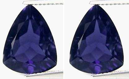 AA Grade Iolite Trillion Pair 1.12 ct 6mm