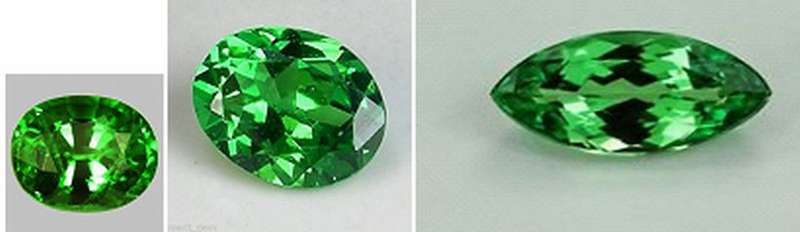 AA Grade Tsavorite Garnet Three Peice set 0.37 ct