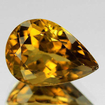AA Grade Lemon Citrine 1.61 ct pear 10mmx7mm