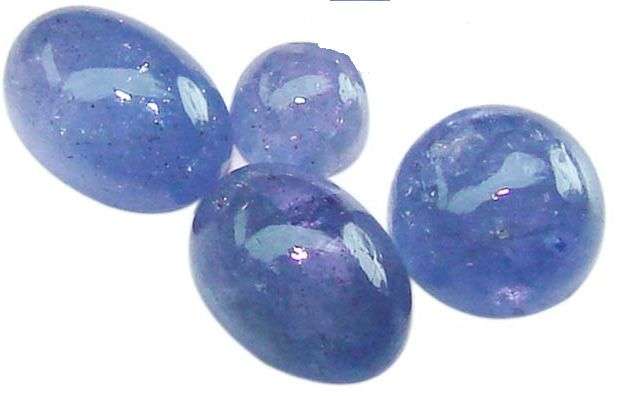 AB Grade Tanzanite Cab Lot Four Pieces 11.50 ct Mix ovals