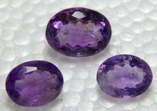 A Grade Amethyst Pair  20.80 cts three pieces