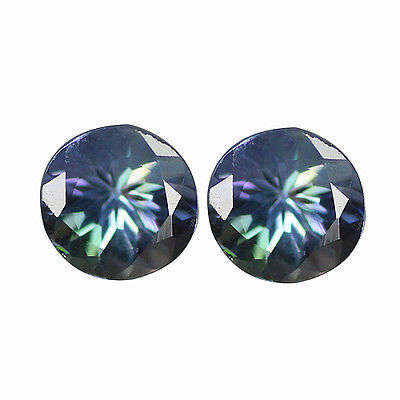 Tanzanite A grade Round pair 1.12 ct 4mm