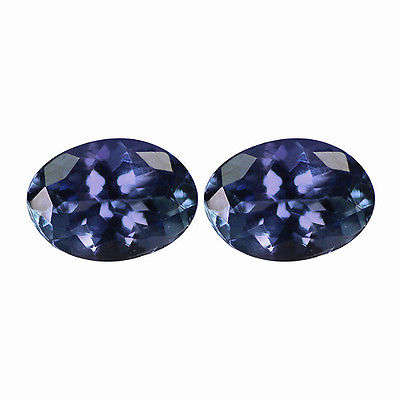 Tanzanite AA grade oval pair 1.52 ct 6.77 mm x4.89mmx3mm