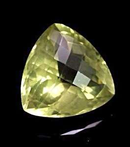 Green Lemon Quartz Trillion 13mmx13mmx17mm