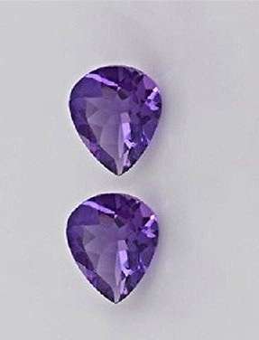 AA  Grade Amethyst 1.10 ct Pear of Pairs 6mmx4mm