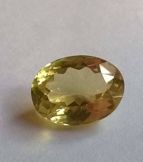 Green Lemon Quartz AA Grade Oval 8.32 ct 15mmx10mm