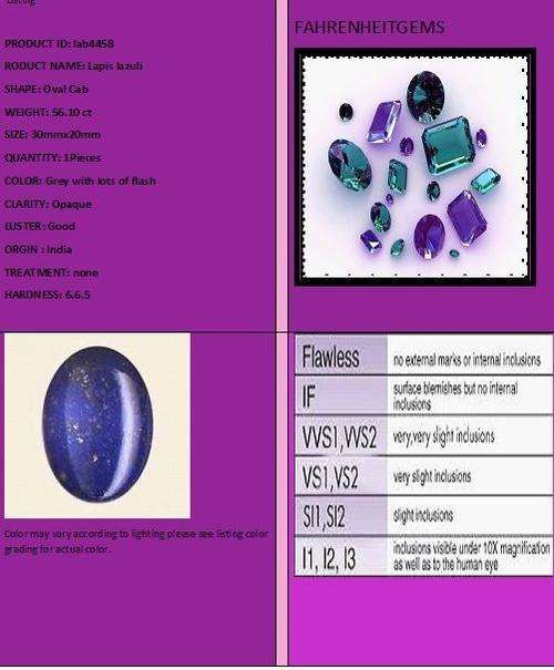 Lapis lazuli cab oval cut 56.10 ct